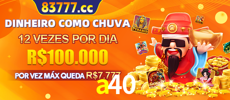 Banner do programa de recompensas Recomende para amigos do a40, detalhando os bônus por convidar amigos, com prêmios que chegam a R$288.888.